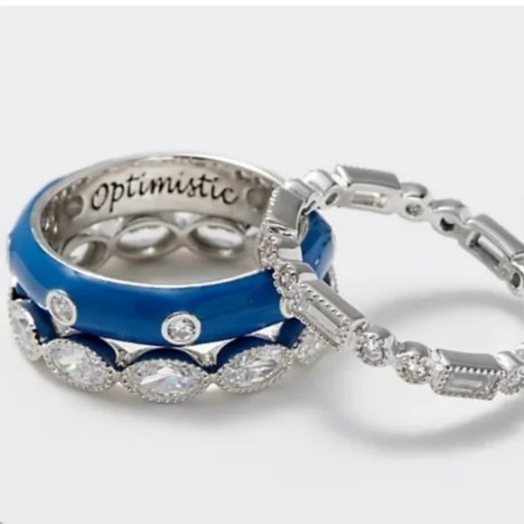 Set of 3 Affirmation Stackable Rings - Picture 8 of 8